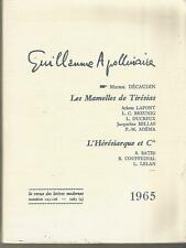 Guillaume Apollinaire, Revue des Lettres Modernes N° 123-126, 1965